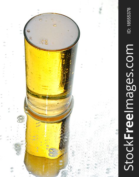 Glass beer picture on back white ground. Glass beer picture on back white ground
