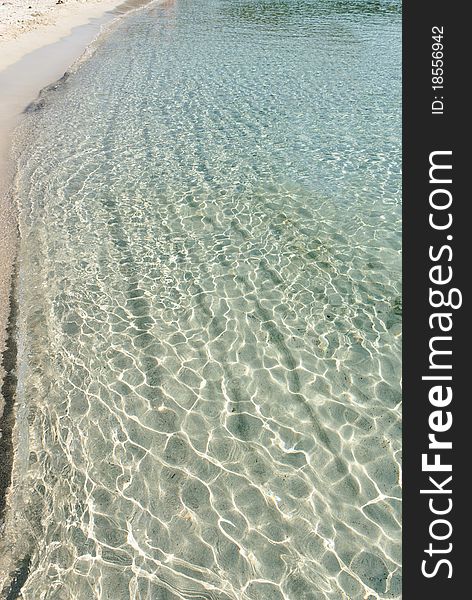 Beach with crystal clear water on the island La Maddalena in Sardinia. Beach with crystal clear water on the island La Maddalena in Sardinia