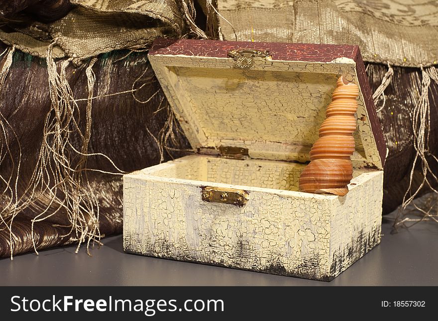 Close-up of an empty treasure chest. Close-up of an empty treasure chest.