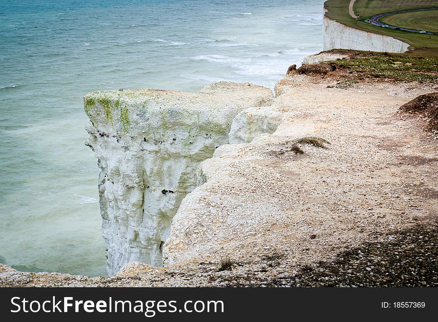 Seaside cliffs. Beautiful landscape in the summer.