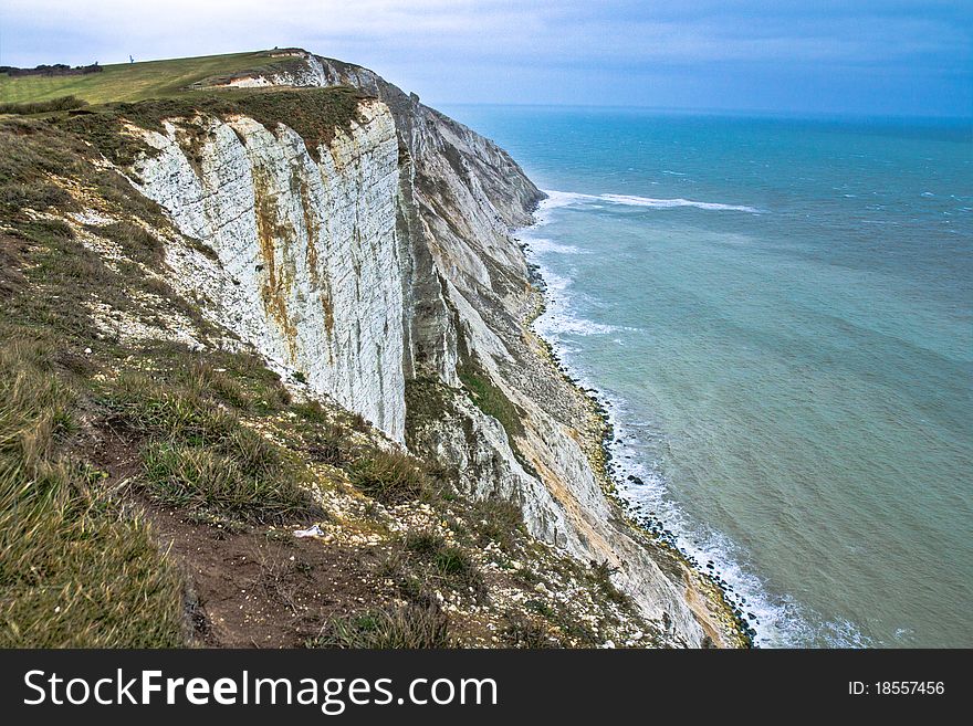 Seaside cliffs. Beautiful landscape in the summer.