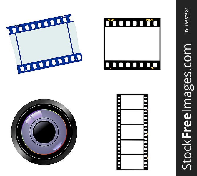 Set of vector photographic objects. Set of vector photographic objects