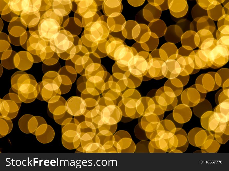 Gold spots bokeh background, Christmas light background