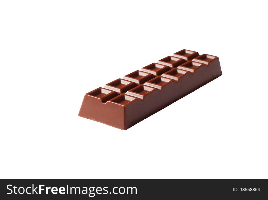 Bar of brown chocolate