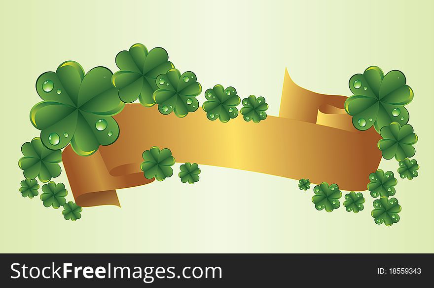 Clovers by a holiday St. Patrick's Day