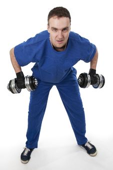 Man Lifting Dumbbells. Stock Photography Man Lifting Dumbbells. Stock Photography