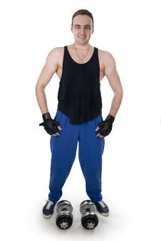 Man Lifting Dumbbells. Stock Image Man Lifting Dumbbells. Stock Image