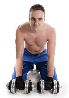 Man Lifting Dumbbells. Stock Photography Man Lifting Dumbbells. Stock Photography