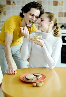 Eating Couple Royalty Free Stock Photography Eating Couple Royalty Free Stock Photography