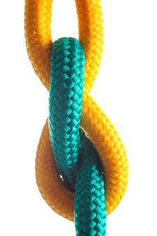Rope With Marine Knot Royalty Free Stock Photos Rope With Marine Knot Royalty Free Stock Photos