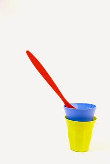 Colorful Plastic Plates And Dishes Stock Images Colorful Plastic Plates And Dishes Stock Images