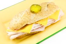 Turkey Submarine Sandwich Royalty Free Stock Photo Turkey Submarine Sandwich Royalty Free Stock Photo