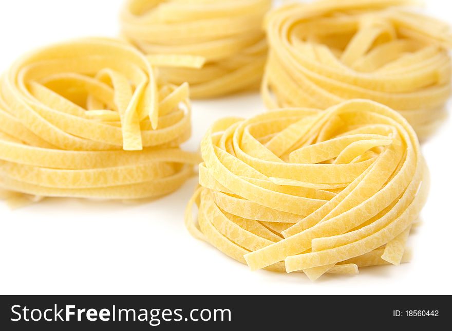 Italian pasta isolated on white