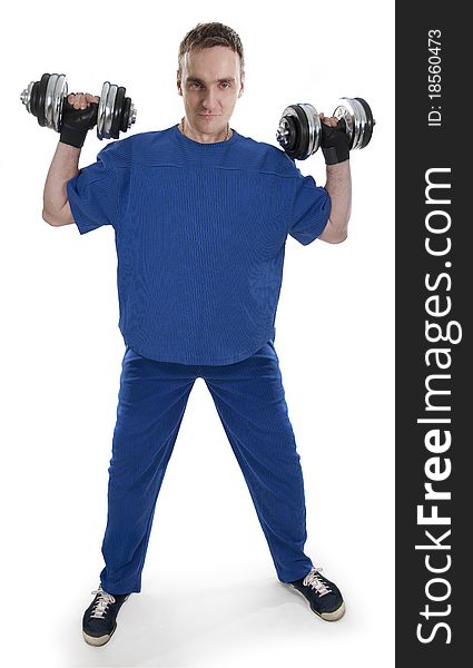 Man Lifting Dumbbells.