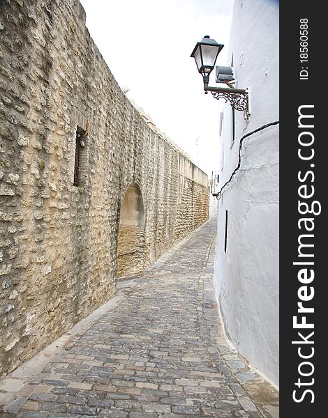 Street at Vejer village in Cadiz Andalusia Spain. Street at Vejer village in Cadiz Andalusia Spain