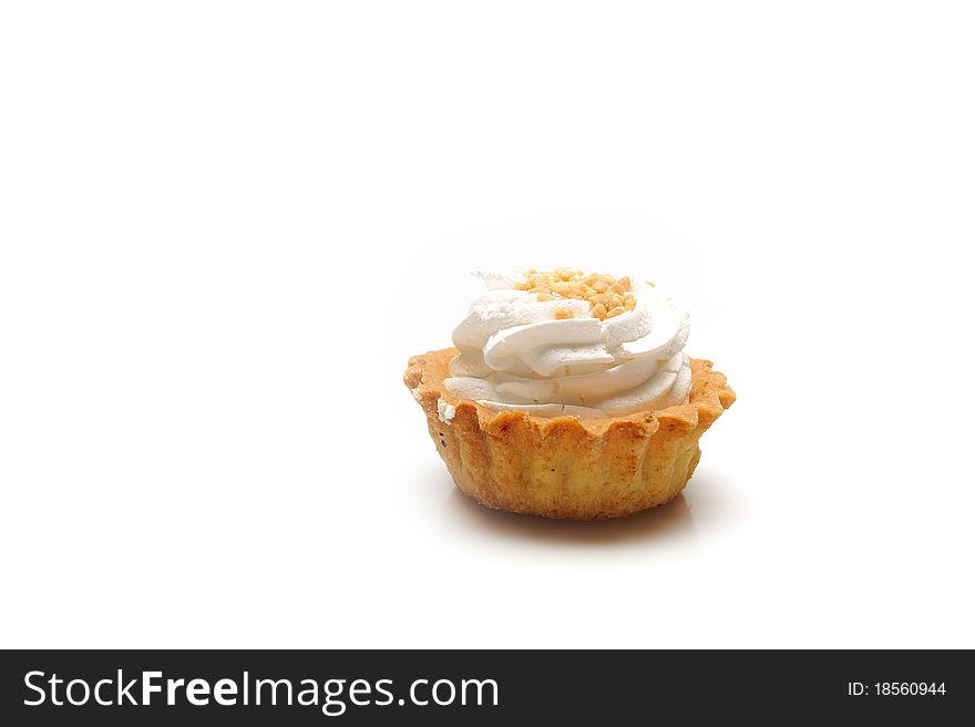 Fresh Cream Cupcake Isolated