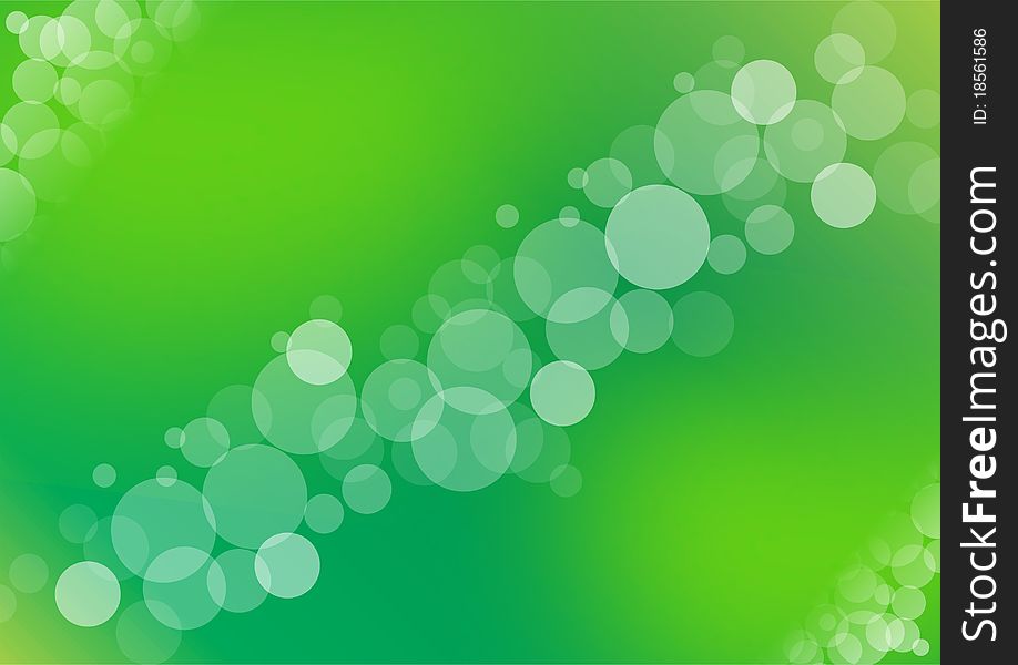 Green fresh background with circles