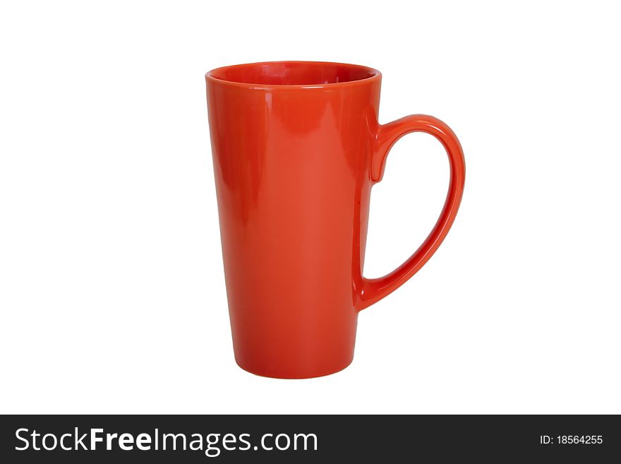 Red cup are isolated on a white background