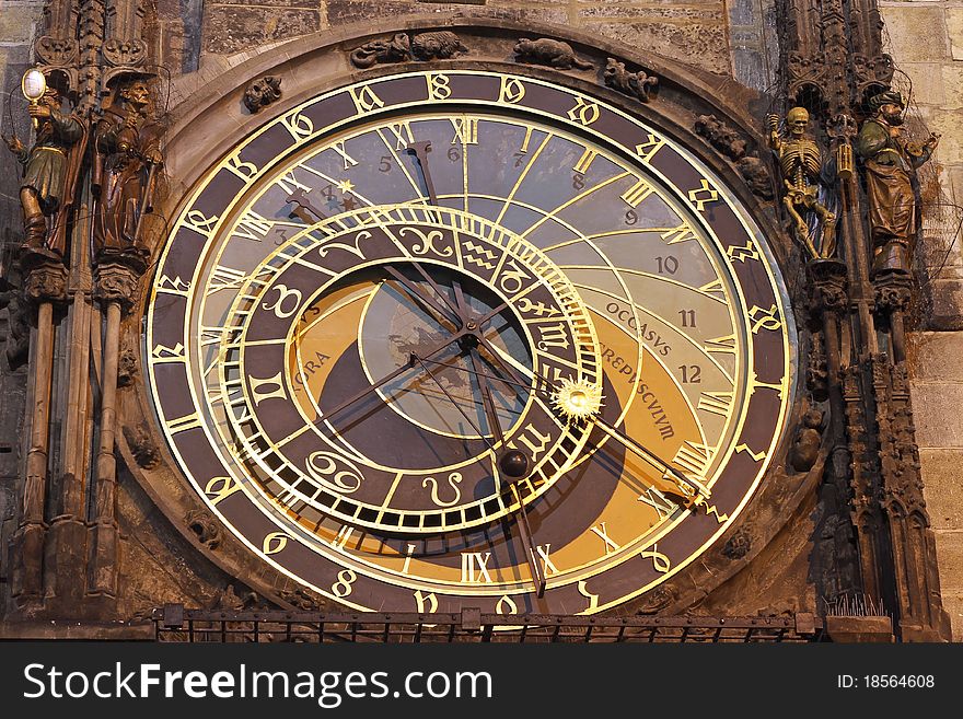 Astronomical Clock Old town square Prague Czech Republic