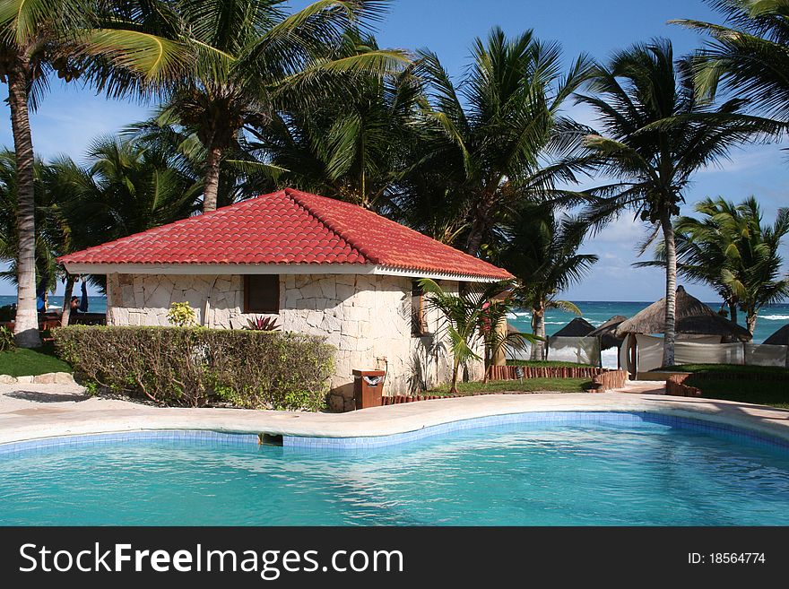 Holiday Resort with pool in Tulum - Mexico, South of Cancun. Holiday Resort with pool in Tulum - Mexico, South of Cancun