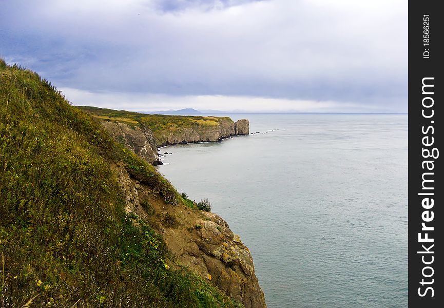 Coast of silent ocean on Kamchatka in Russia. Coast of silent ocean on Kamchatka in Russia