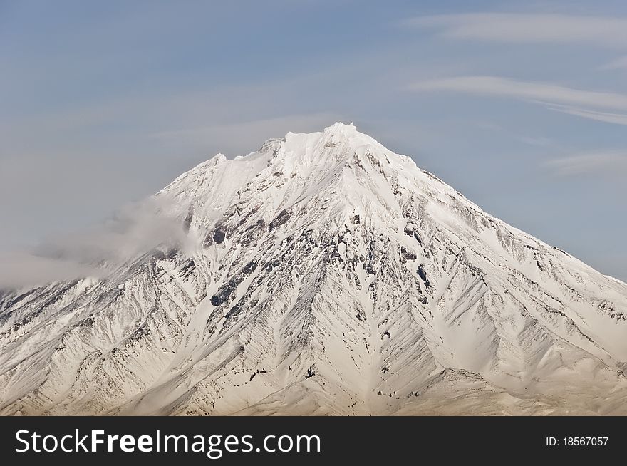 Big Volcano on Kamchatka in Russia