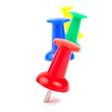 Colorful Push Pin Stock Image