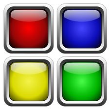 Glass Buttons Royalty Free Stock Images