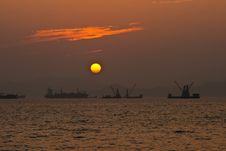 Romantic Sunset In Magic Hour Stock Images Romantic Sunset In Magic Hour Stock Images