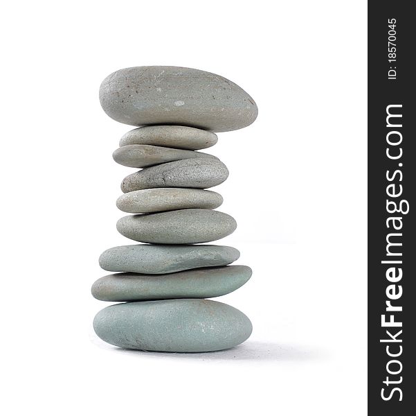Balancing nature stones isolated on a white. Balancing nature stones isolated on a white