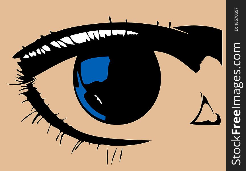 Beautiful female blue eye