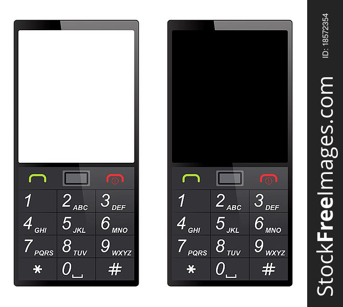Mobile phone blank screen, white or black