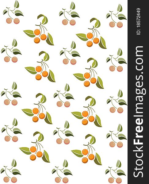 Cherry sweet graphic design for fabric ,background,wallpaer,illustration.