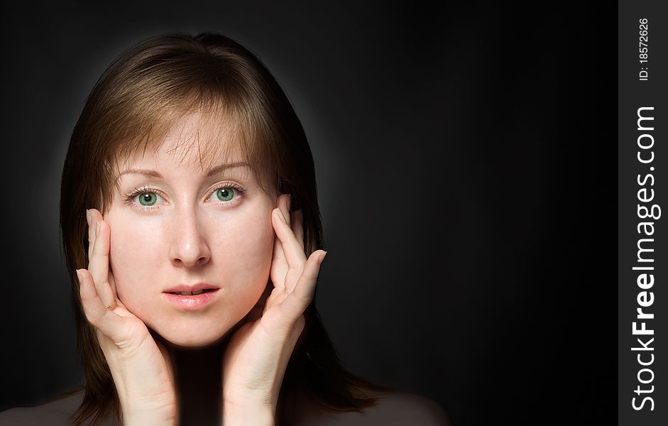 Close-up Portrait Of A Young Women