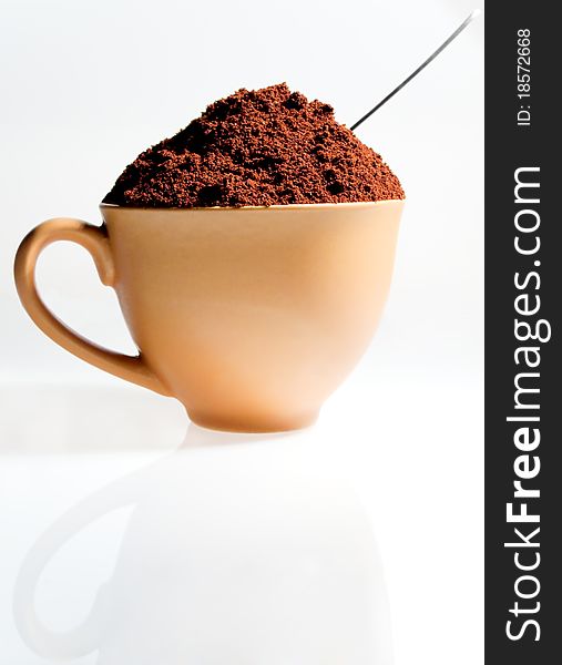 Cup of coffee on white background. Cup of coffee on white background