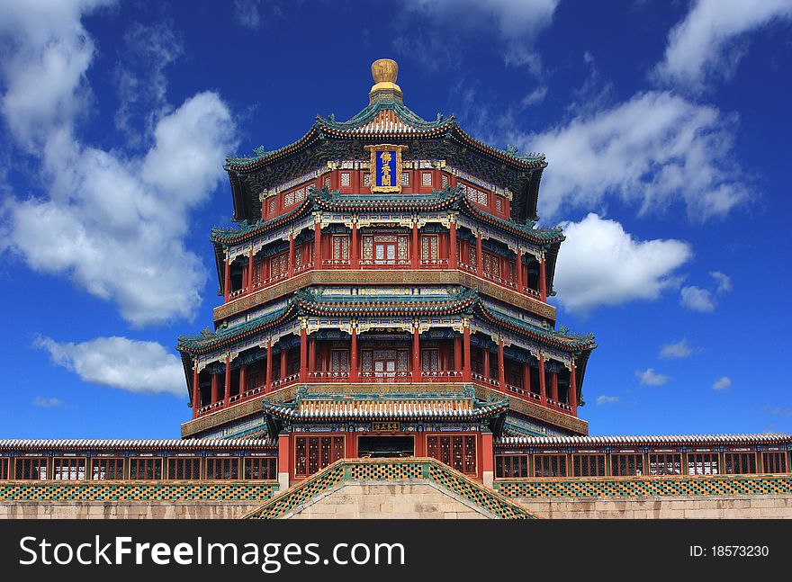 The foxiangge of Summer Palace,beijing ,china.