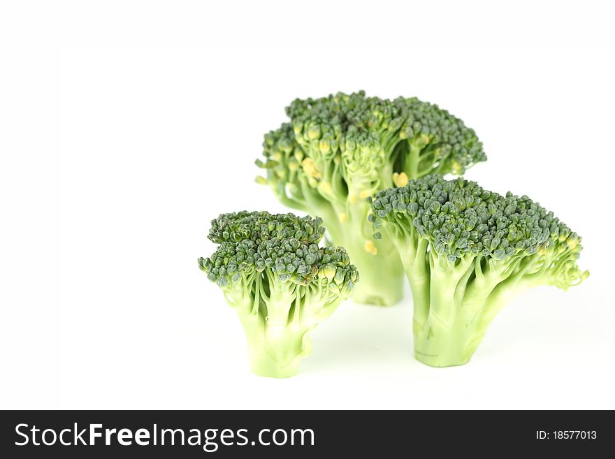 Broccoli On White