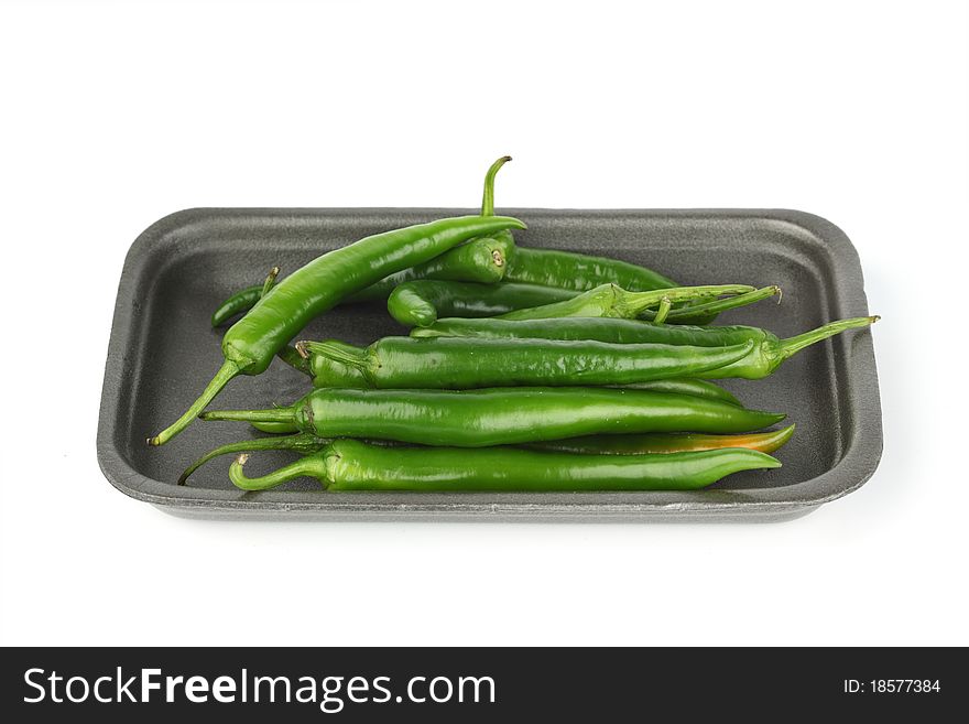 Chilli pepper pack isolated on white background