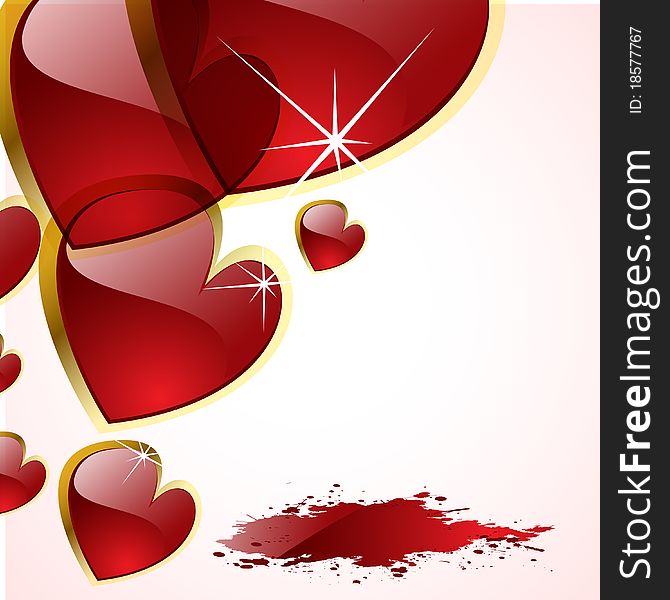 The  Abstract Hearts Background