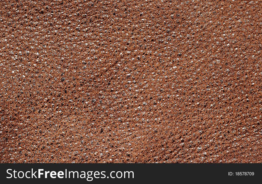Brown leather texture on white