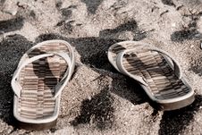 Flip Flops On The Beach Vintage Stock Images Flip Flops On The Beach Vintage Stock Images