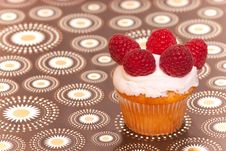 Cup Cake With Raspberries Royalty Free Stock Photos Cup Cake With Raspberries Royalty Free Stock Photos