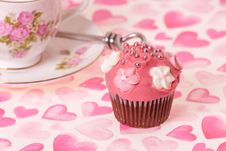 Cup Cake And Tea Cup Stock Image Cup Cake And Tea Cup Stock Image