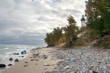 Au Sable Point Lighthouse Stock Image Au Sable Point Lighthouse Stock Image