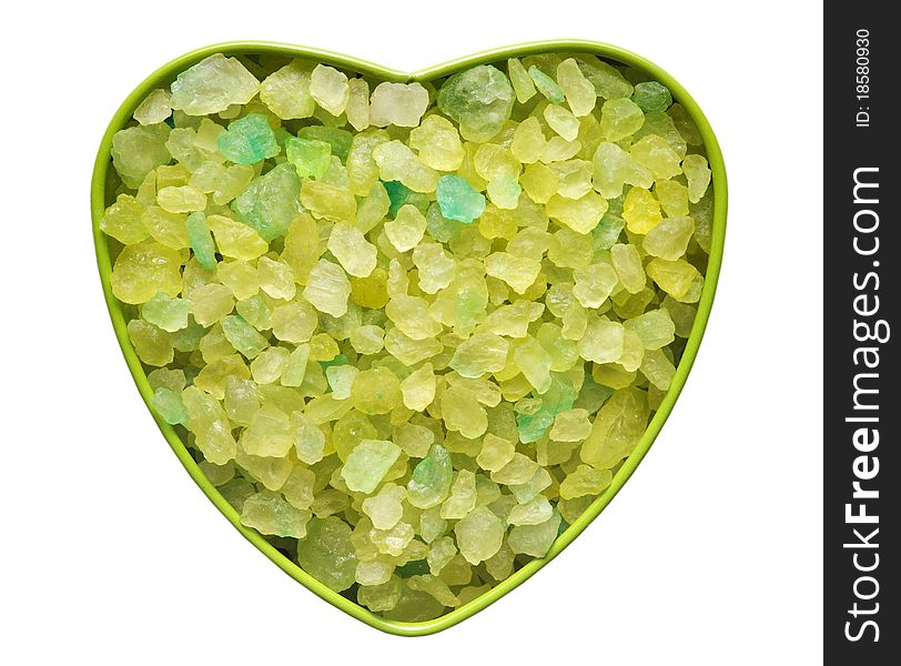 Heart with the green stones