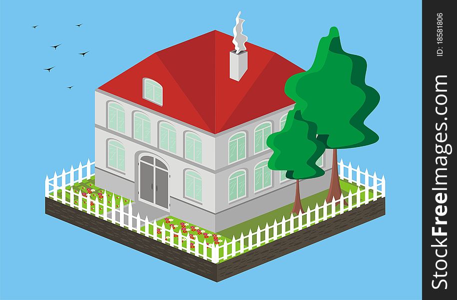 Very beautiful Vector Illustration of house