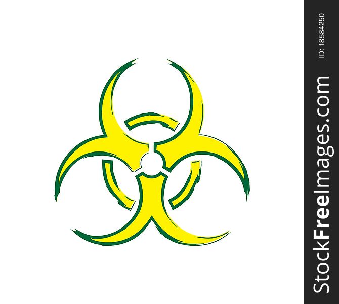 Biohazard vector symbol.
Biohazard illustration symbol.