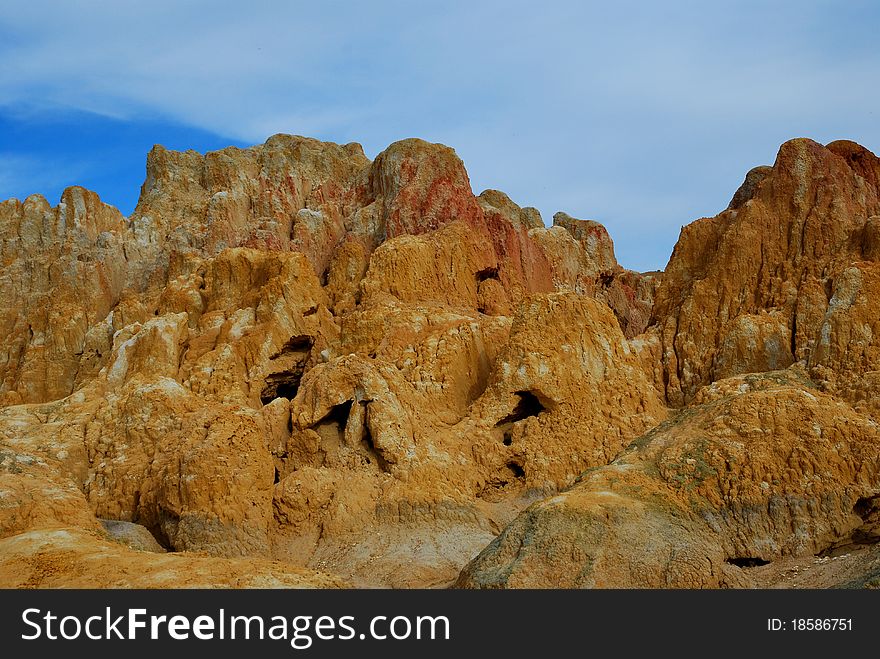 Streamlined hills shaped by wind abrasion. Streamlined hills shaped by wind abrasion.