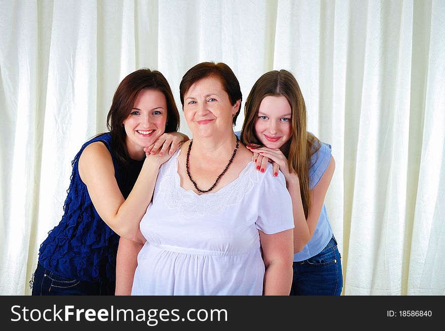 Three generations of women together - mother, daughter and grandmother