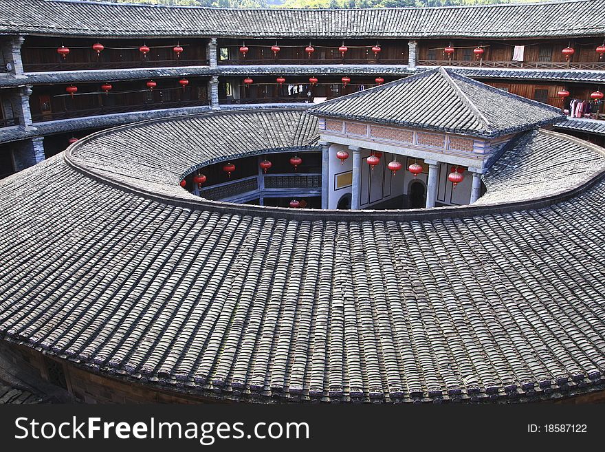 Fujian Tulou in China, old building